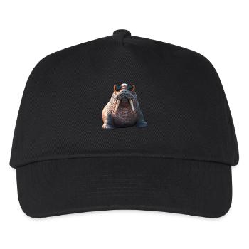 Walrus, tusks, seal, wild Pacific walruses - Kids’ Baseball Cap - black - Front
