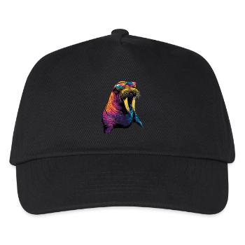 Walrus, tusks, seal, wild Pacific walruses - Kids’ Baseball Cap - black - Front
