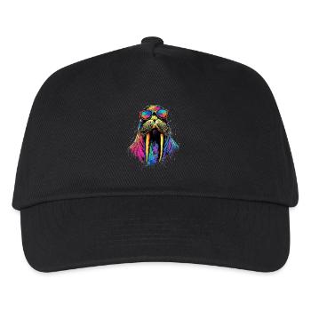 Walrus, tusks, seal, wild Pacific walruses - Kids’ Baseball Cap - black - Front