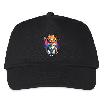 Drôle Renard Renard Art Animal Nature Animaux Animaux Sauvages - Casquette de baseball Enfant - noir - Devant