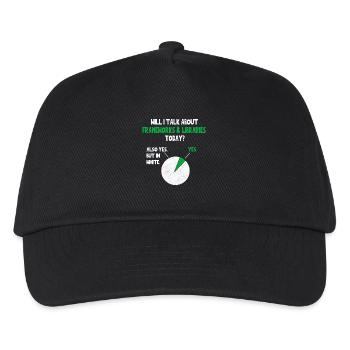 Coder Programmer Will I talk about Funny Quote Hum - Kinder Basecap - Schwarz - Vorne
