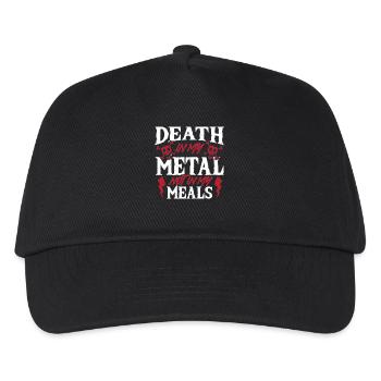 Heavy Metal Music Death in My Metal Not in Meals - Kids’ Baseball Cap - black - Front
