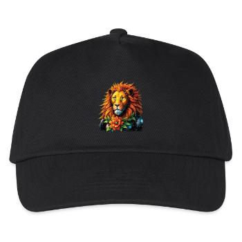 Lion Lover Wildlife Safari Art Lion Colorful - Kids’ Baseball Cap - black - Front
