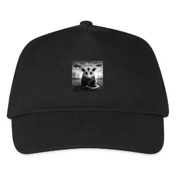 Opossum Funny Graphic Selfie with UFOs Weird Alien - Kids’ Baseball Cap - black - Front