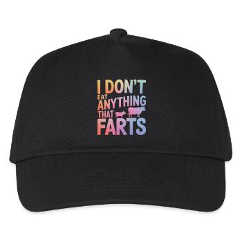 Vegetarian Vegan Veggie Vegetarian - Kids’ Baseball Cap - black - Front