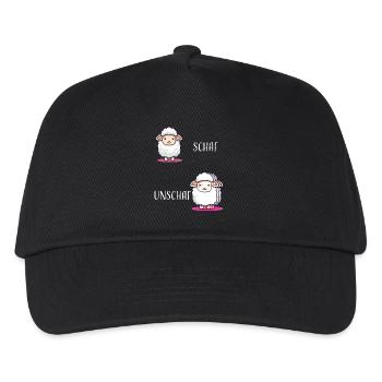 Schaf Unschaf lustiges cooles Geschenk - Kinder Basecap - Schwarz - Vorne