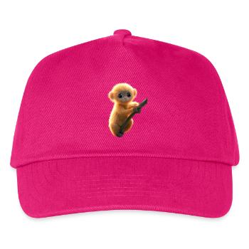 Gibbon Monkey Whitehand Gibbon Monkey Cute Lar Gibbons - Kids’ Baseball Cap - fuchsia - Front