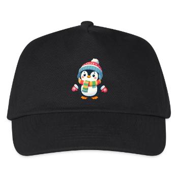 Penguin Comic - Kids’ Baseball Cap - black - Front