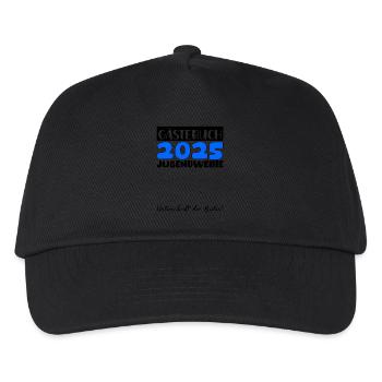 Jugendweihe 2025 Gästebuch Geschenk Mädchen Jungen - Kinder Basecap - Schwarz - Vorne