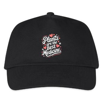 Vegetarisch Vegan Veggie Vegetarier - Kinder Basecap - Schwarz - Vorne