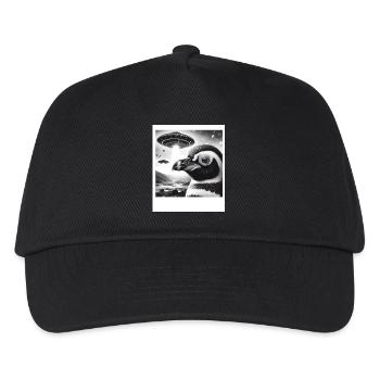 Pingouin Science-Fi Drôle Selfie graphique avec des OVNI Weir - Casquette de baseball Enfant - noir - Devant