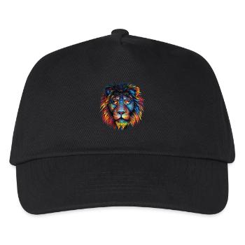 Lion Lover Wildlife Safari Art Lion Colorful - Kids’ Baseball Cap - black - Front