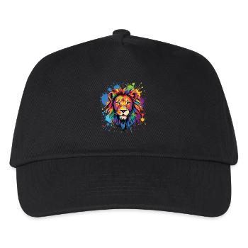 Lion Lover Wildlife Safari Art Lion Colorful - Kids’ Baseball Cap - black - Front