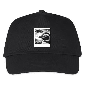 Pingouin Science-Fi Drôle Selfie graphique avec des OVNI Weir - Casquette de baseball Enfant - noir - Devant