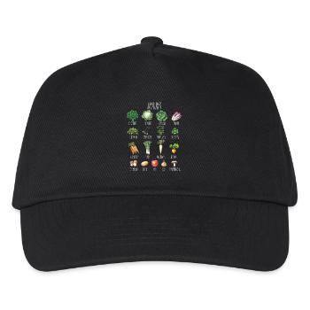 Januar Saisonale Obst- und Gemüsecollage - Kinder Basecap - Schwarz - Vorne
