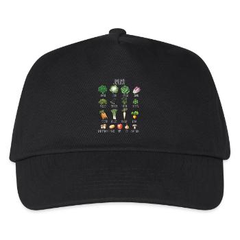Januar Saisonale Obst- und Gemüsecollage - Kinder Basecap - Schwarz - Vorne