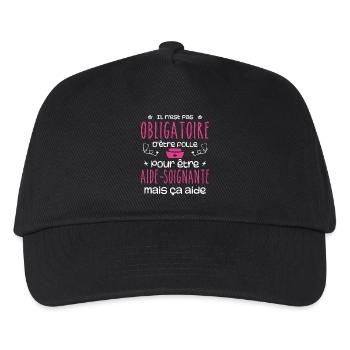 Folle et aide-soignante Humour Aide-soignante - Casquette de baseball Enfant - noir - Devant