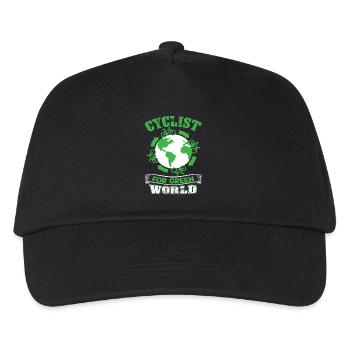 Earth Day Cyclist For Green Earth - Kids’ Baseball Cap - black - Front