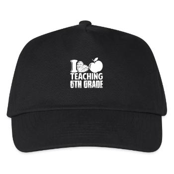 6th Grade Teacher Loves Teaching - Kids’ Baseball Cap - black - Front