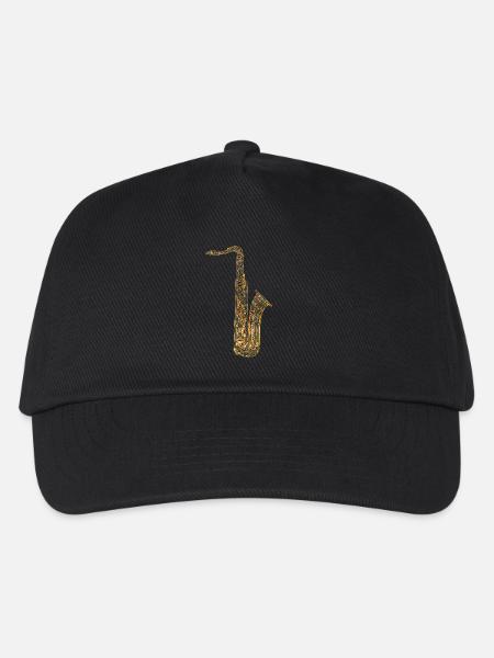 Saxophone Geometric - Kids’ Baseball Cap - black