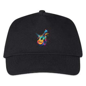 Ukulele Streetart - Kinder Basecap - Schwarz - Vorne