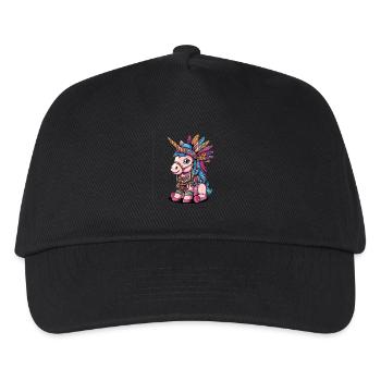 Cute Unicorn Native American - Kinder Basecap - Schwarz - Vorne