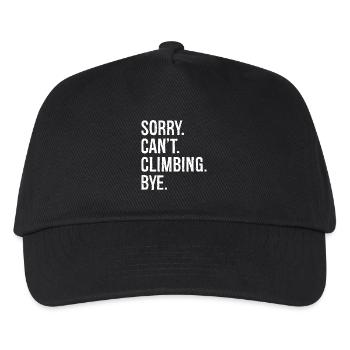 sorry can't climb bye - Kids’ Baseball Cap - black - Front