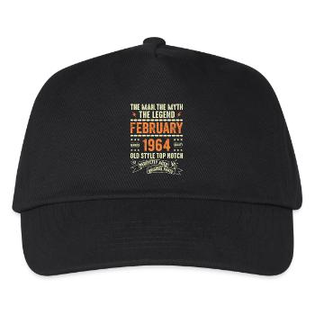 Février 1964 - Février 1964 Anniversaire Février 1964 - Casquette de baseball Enfant - noir - Devant