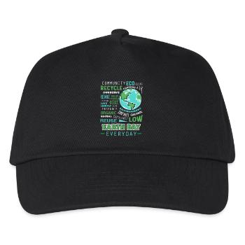 Earth Day Everyday - Kids’ Baseball Cap - black - Front