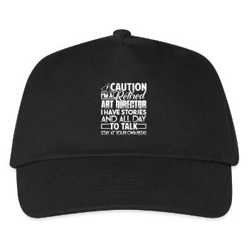 Art Director Caution Retired Art Director - Kids’ Baseball Cap - black - Front