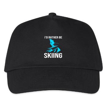 Ski Skiurlaub - Kinder Basecap - Schwarz - Vorne