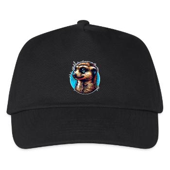 Erdmännchen - Kinder Basecap - Schwarz - Vorne