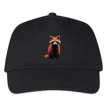 Raccoon Motif Animal Lover Art Artwork - Kids’ Baseball Cap - black - Front