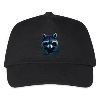 Raccoon Motif Animal Lover Art Artwork - Kids’ Baseball Cap - black - Front