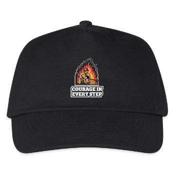 FEUERWEHRLEUTE RETTEN MENSCHEN - Kinder Basecap - Schwarz - Vorne