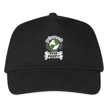 Earth Day Planet Earth Over Profit - Kids’ Baseball Cap - black - Front