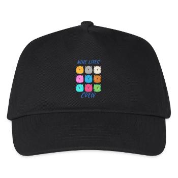 Nine lives crew cat - Kids’ Baseball Cap - black - Front