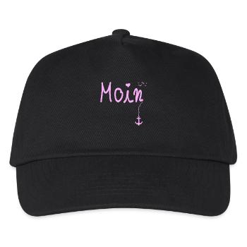 Moin Bienvenue Moin avec Seagull - Casquette de baseball Enfant - noir - Devant