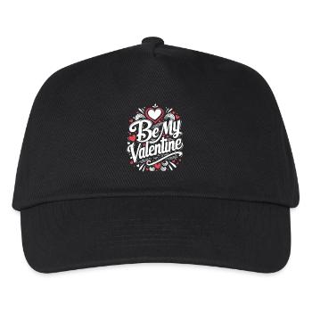 Be my Valentine - Liebe - Geschenk - Kinder Basecap - Schwarz - Vorne