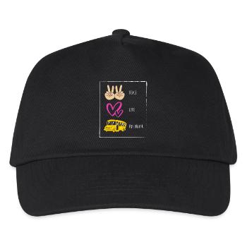 Schulbusfahrer Schulbus - Kinder Basecap - Schwarz - Vorne