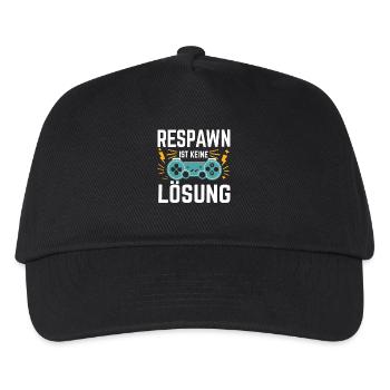 Respawn ist keine Lösung - Kinder Basecap - Schwarz - Vorne