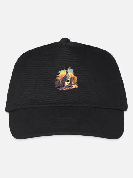 Kängurus Känguru - Kinder Basecap - Schwarz