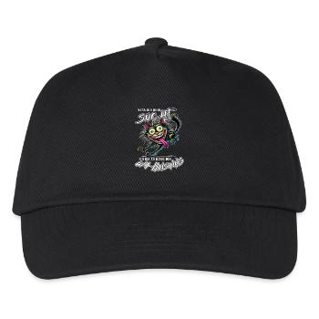 Chat au bord de la folie Style BD - Casquette de baseball Enfant - noir - Devant