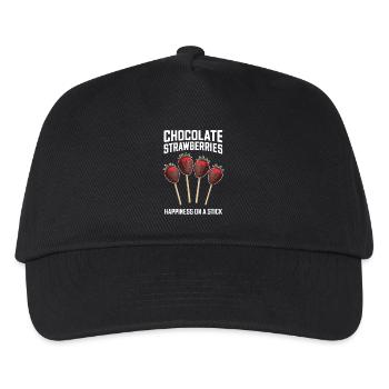 Chocolate Strawberries Happiness on a Stick - Kids’ Baseball Cap - black - Front