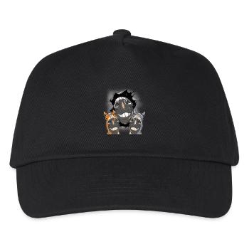 Pferd Pferde Pferdekopf - Kinder Basecap - Schwarz - Vorne