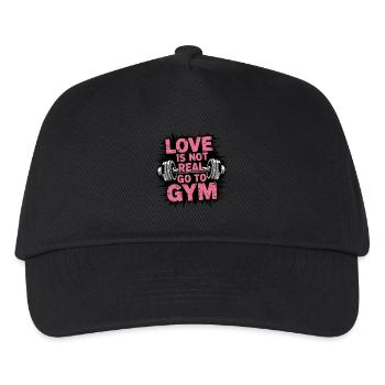 Love Is Not Real Go to Gym Funny Fitness - Kinder Basecap - Schwarz - Vorne