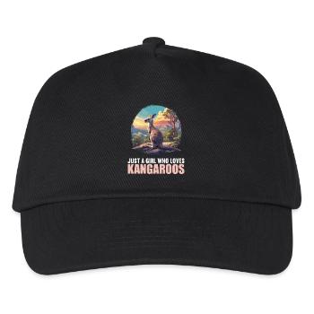 Kangaroos Kangaroo - Kids’ Baseball Cap - black - Front