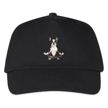 Boston Terrier - Kinder Basecap - Schwarz - Vorne