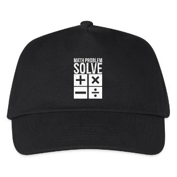 math problem solve - Kinder Basecap - Schwarz - Vorne