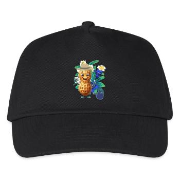 Tiroler Erdnuss Gärtner Gartenbau Blumen - Kinder Basecap - Schwarz - Vorne